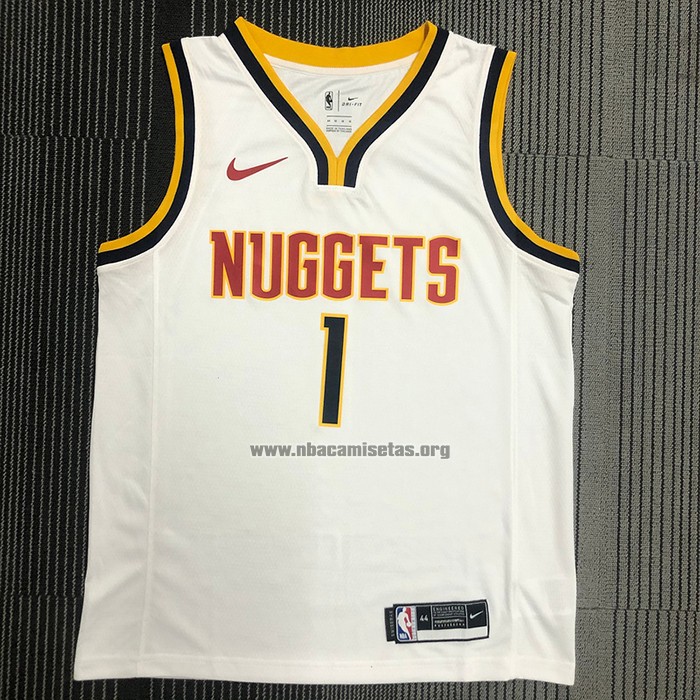 Camiseta Denver Nuggets Michael Porter Jr. NO 1 Association Blanco